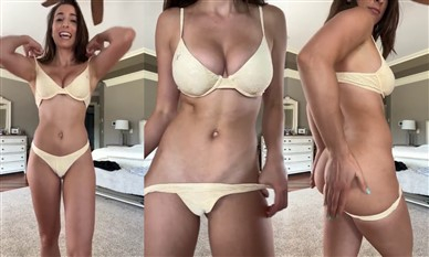 Christina Khalil Sexy Yellow Bikini Tease Video Leaked.jpg