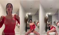 Camilla Araujo Tease in Red Bodysuit Video Leaked.jpg