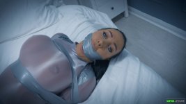 Gag Attack Bondage Mila Arched Tape Hogtie Alt Version H265 Tape Gagged Tape Bondage Bdsm Hogt...jpg