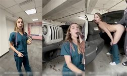 Izzy Swallows Nurse Fucks Stranger in Parking Lot Video Leaked.jpg