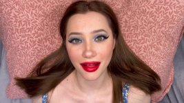 Babyheavanian - Blue eye shaddow red lipstick face fetish.jpg
